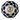 Porcelain furniture knob – dark blue pattern – Ø 40 mm