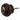 Porcelain Cabinet Knob – Ø40 mm Brown/Black Flower